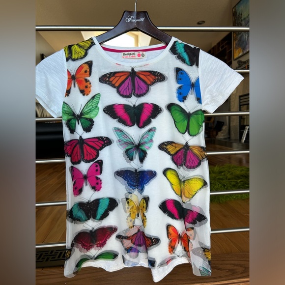 Holographic butterfly kids t-shirt from Spain. Worn once! - Picture 1 of 5